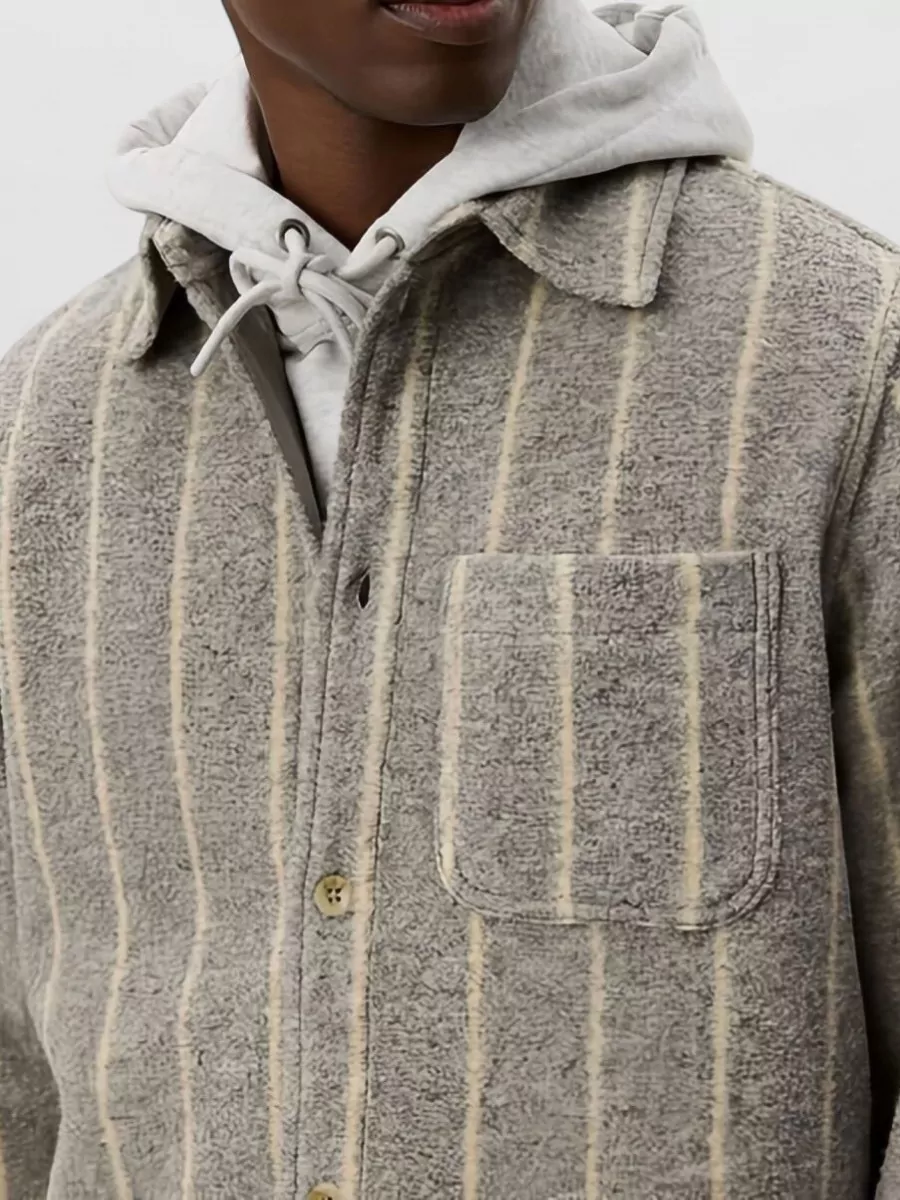 Les Deux Wool Blend Shirt Jacket