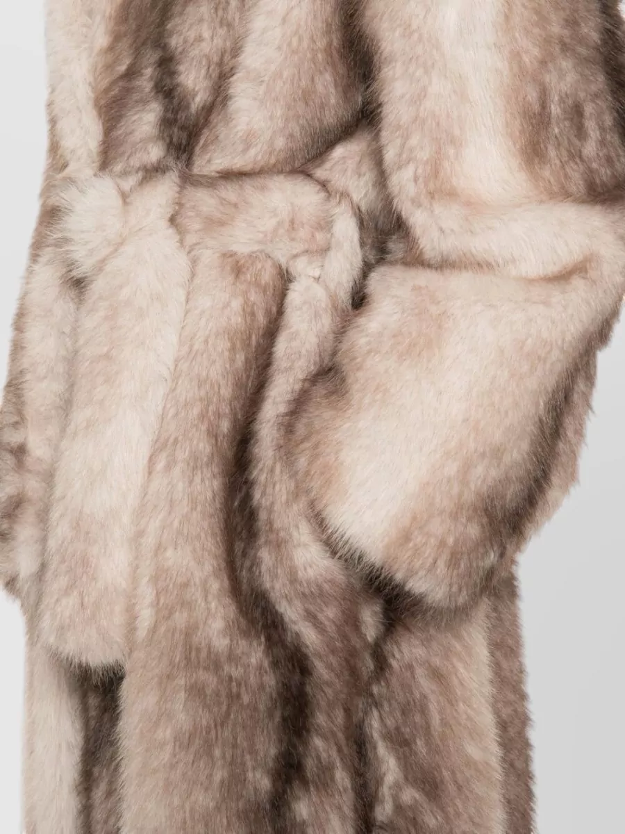 The Frankie Shop Faux Fur Oversized Maxi Belted Coat