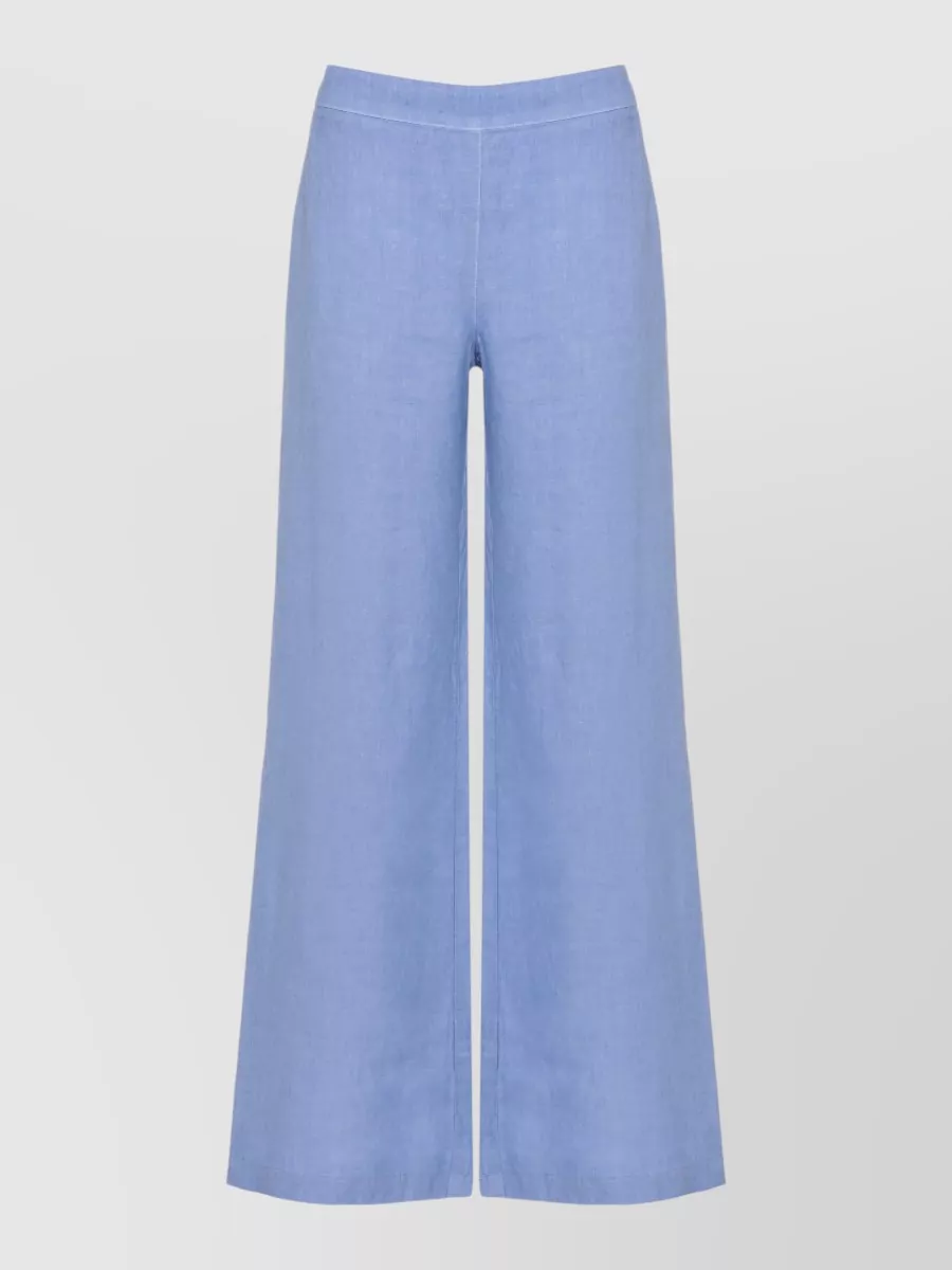120% Lino Linen wide-leg trousers