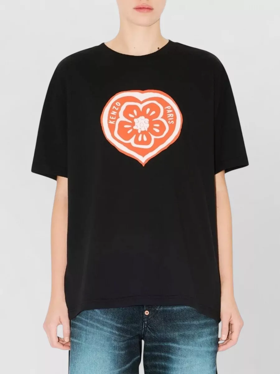 Kenzo Boke Heart Loose Fit Cotton T Shirt
