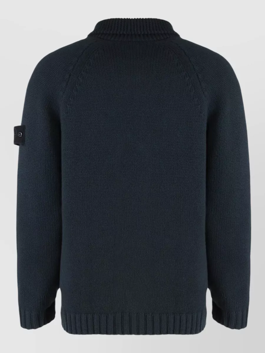 Stone Island Cashmere Ribbed Zip Jacket