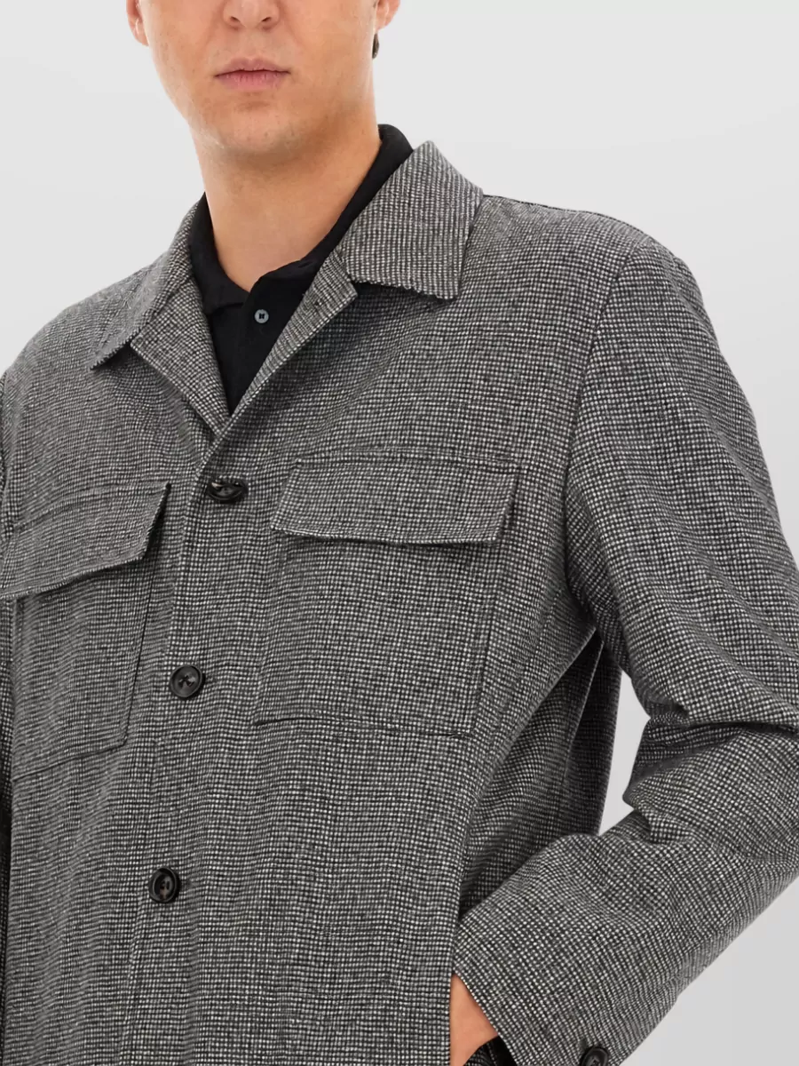 Lardini Wool Cashmere Shirt Jacket