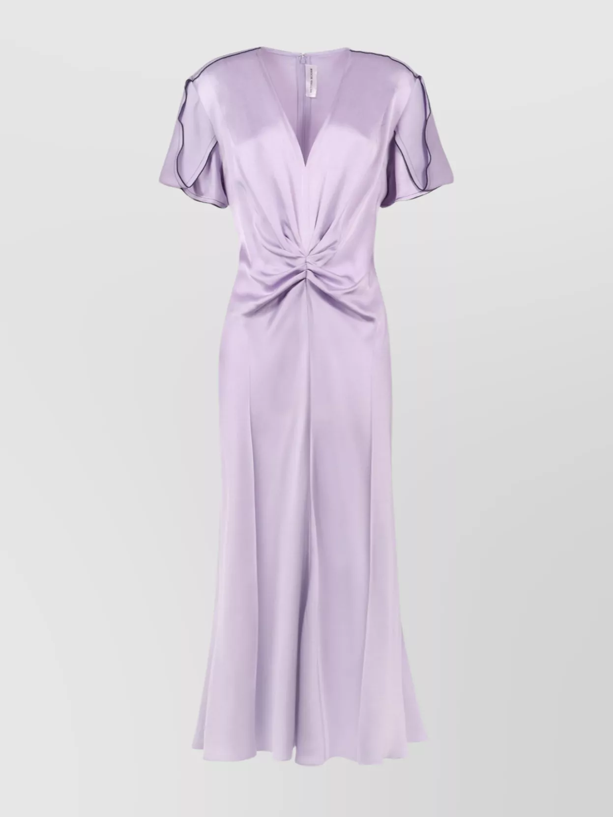 Victoria Beckham Gathered V-neck Midi Dress