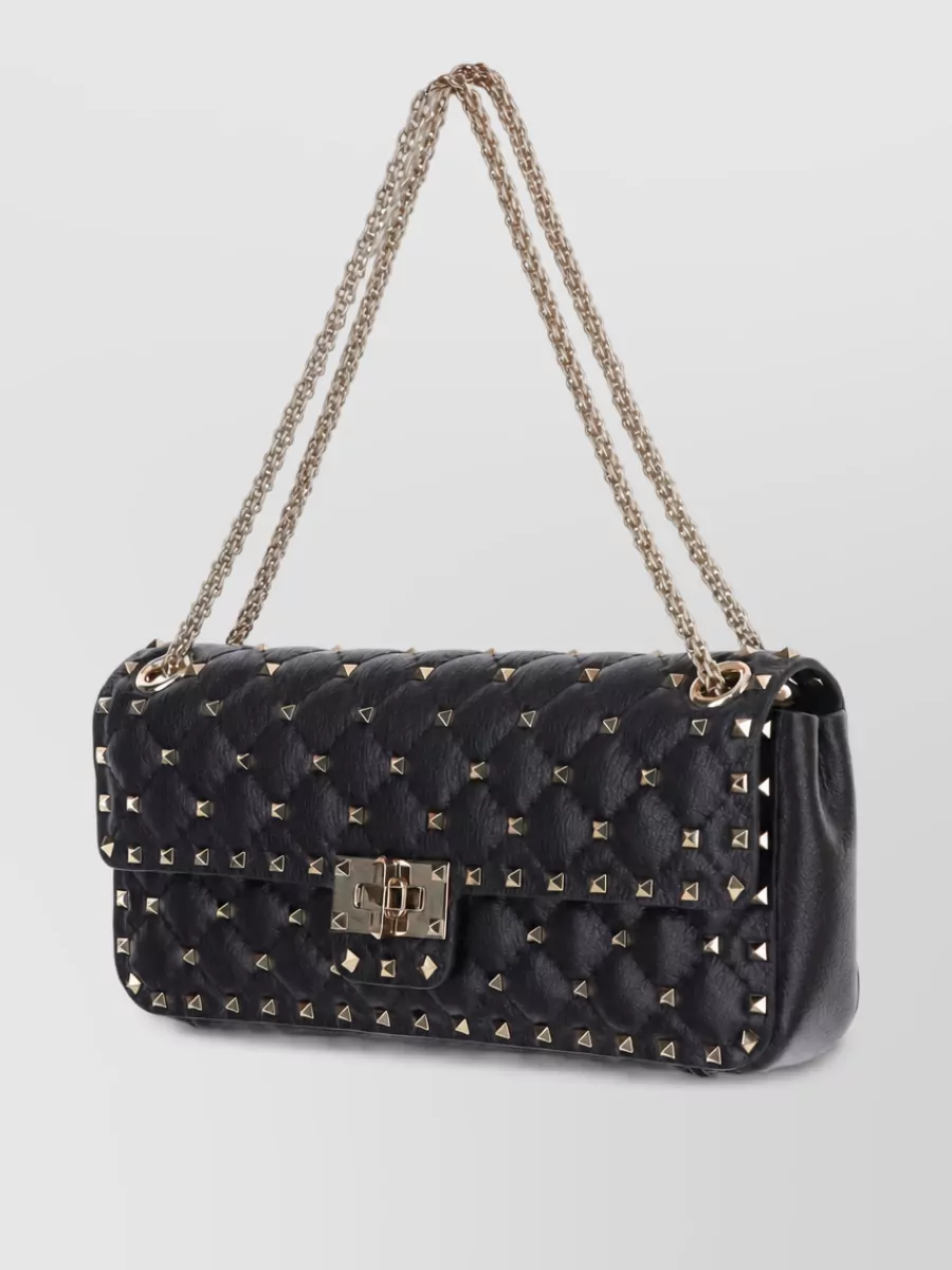 Valentino Garavani Rockstud Spike Small Leather Clutch Bag