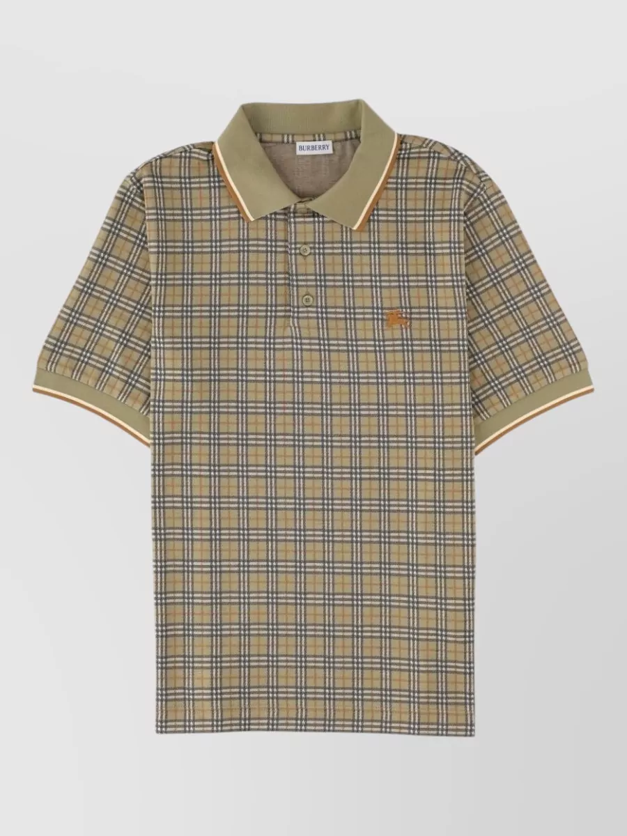 Burberry check polo shirt