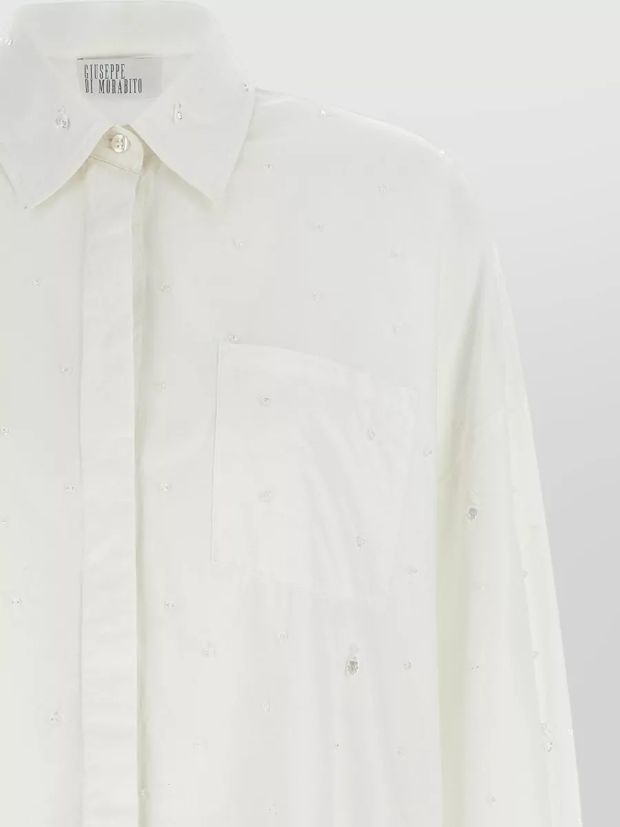 Giuseppe Di Morabito Crystal Detail Shirt Long Sleeves Buttons