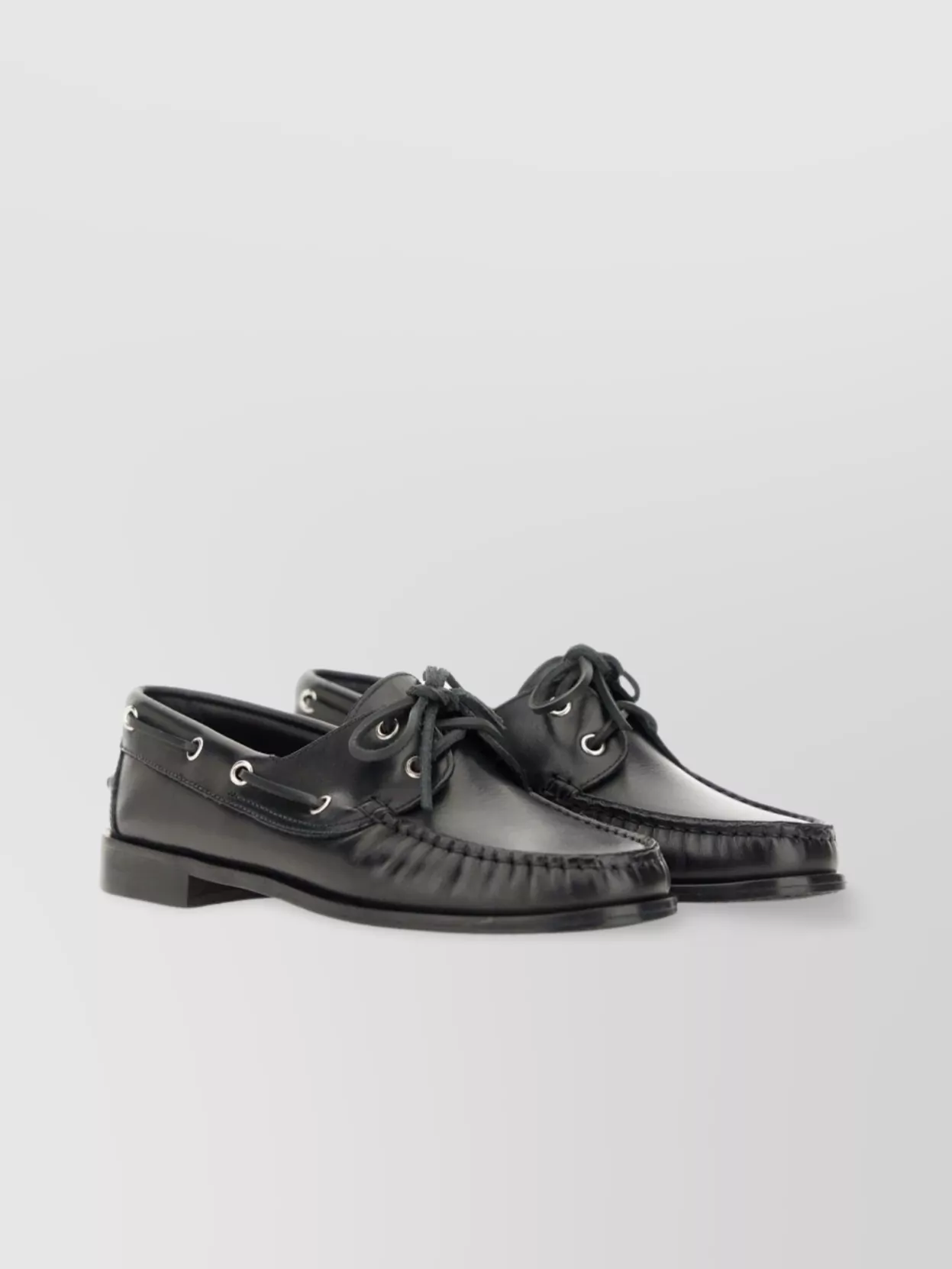 Aeyde "Harris" Moc Toe Loafers With Eyelet Detailing
