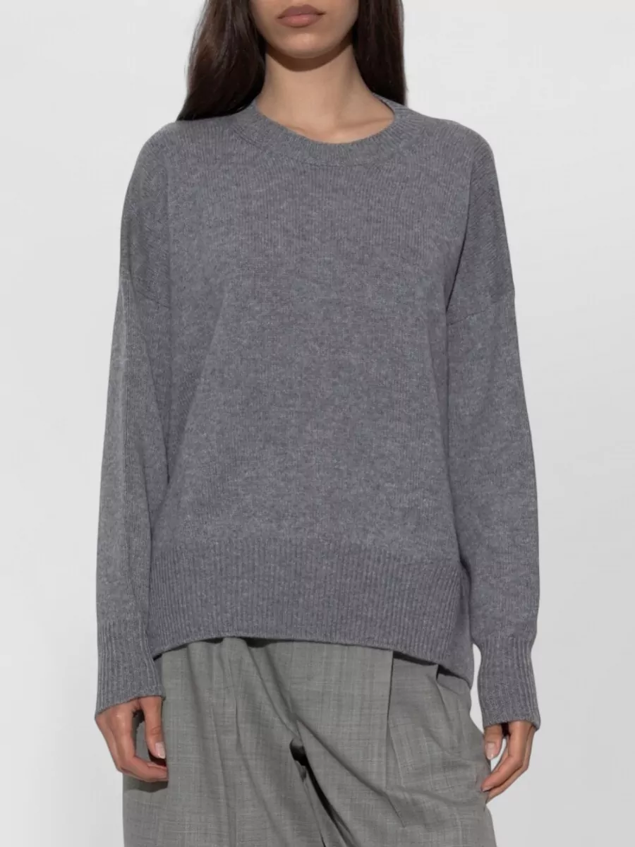 Jil Sander Cashmere Oversized Ribbed Crewneck Sweater