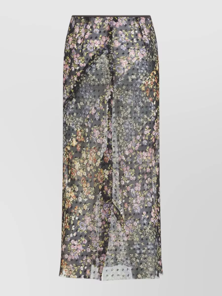 Dries Van Noten floral-print draped midi skirt
