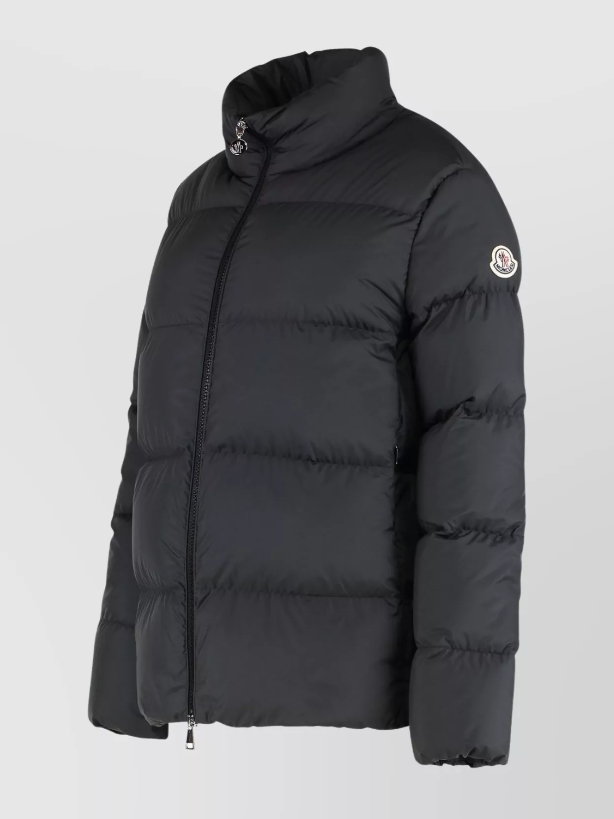 Moncler Short Down Jacket Adjustable Drawstring In Black