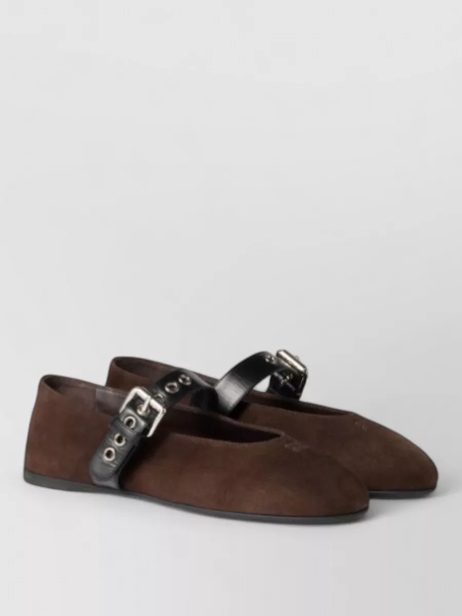 Miu Miu suede ballerina shoes
