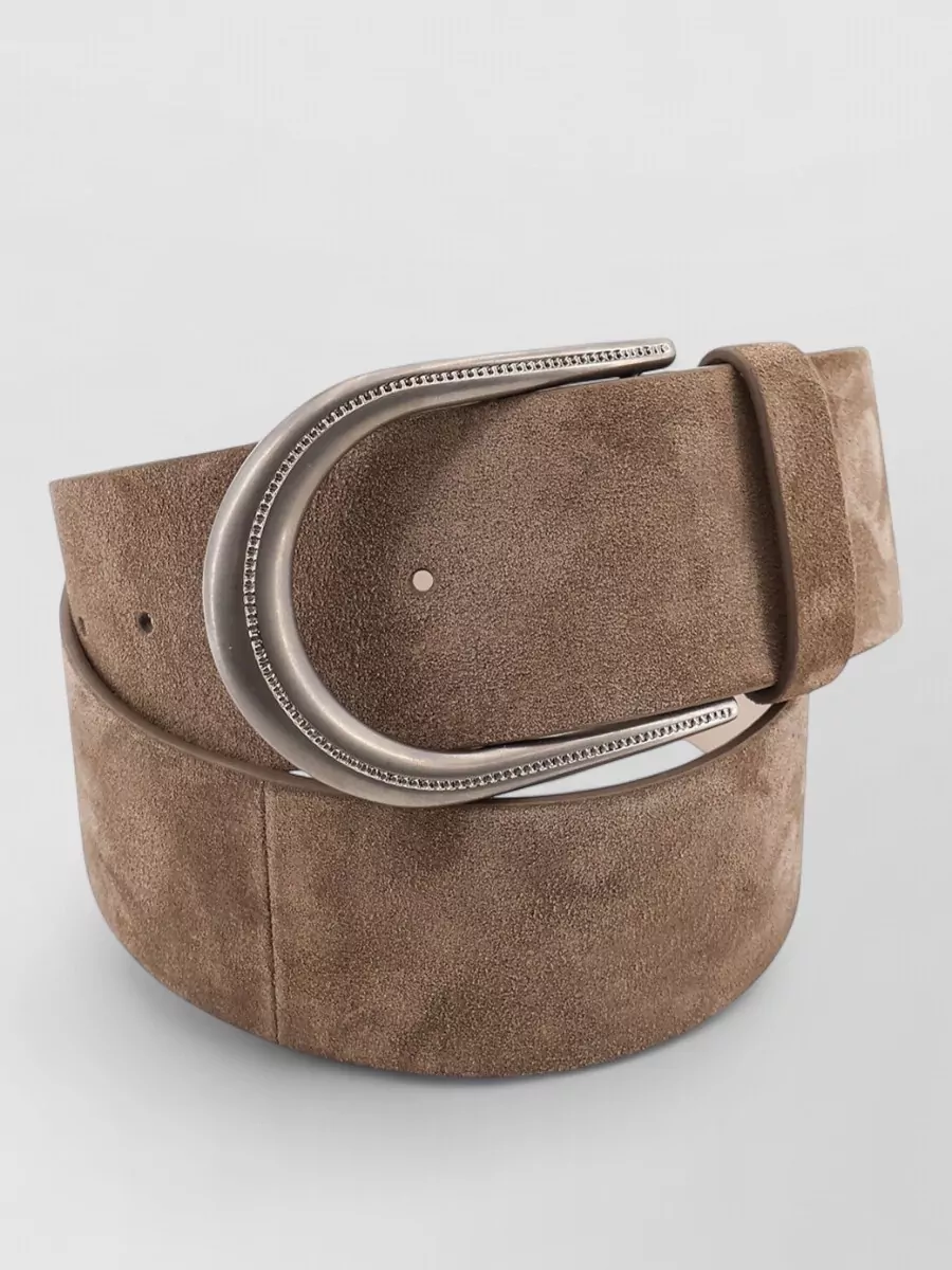 Brunello Cucinelli suede leather belt