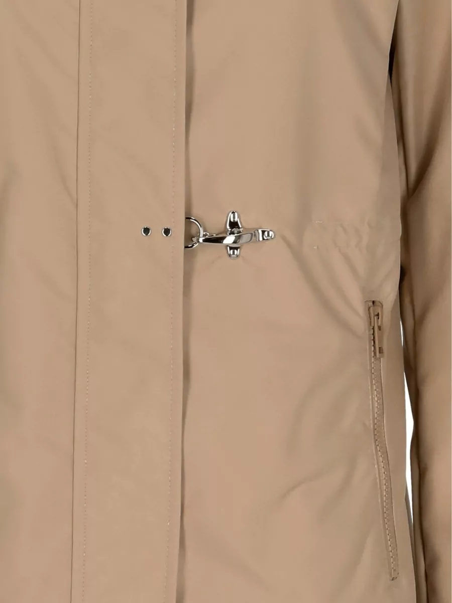 Fay Waterproof High Neck Long Sleeve Short Jacket