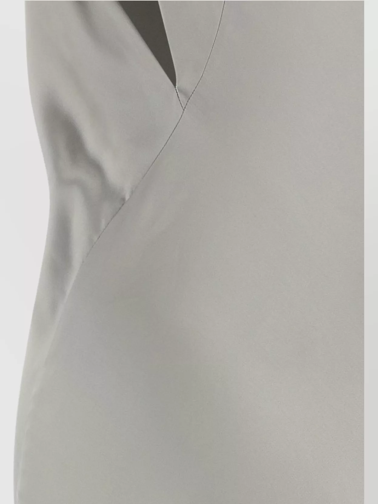 Alberta Ferretti Draped Satin Dress Asymmetric Neckline