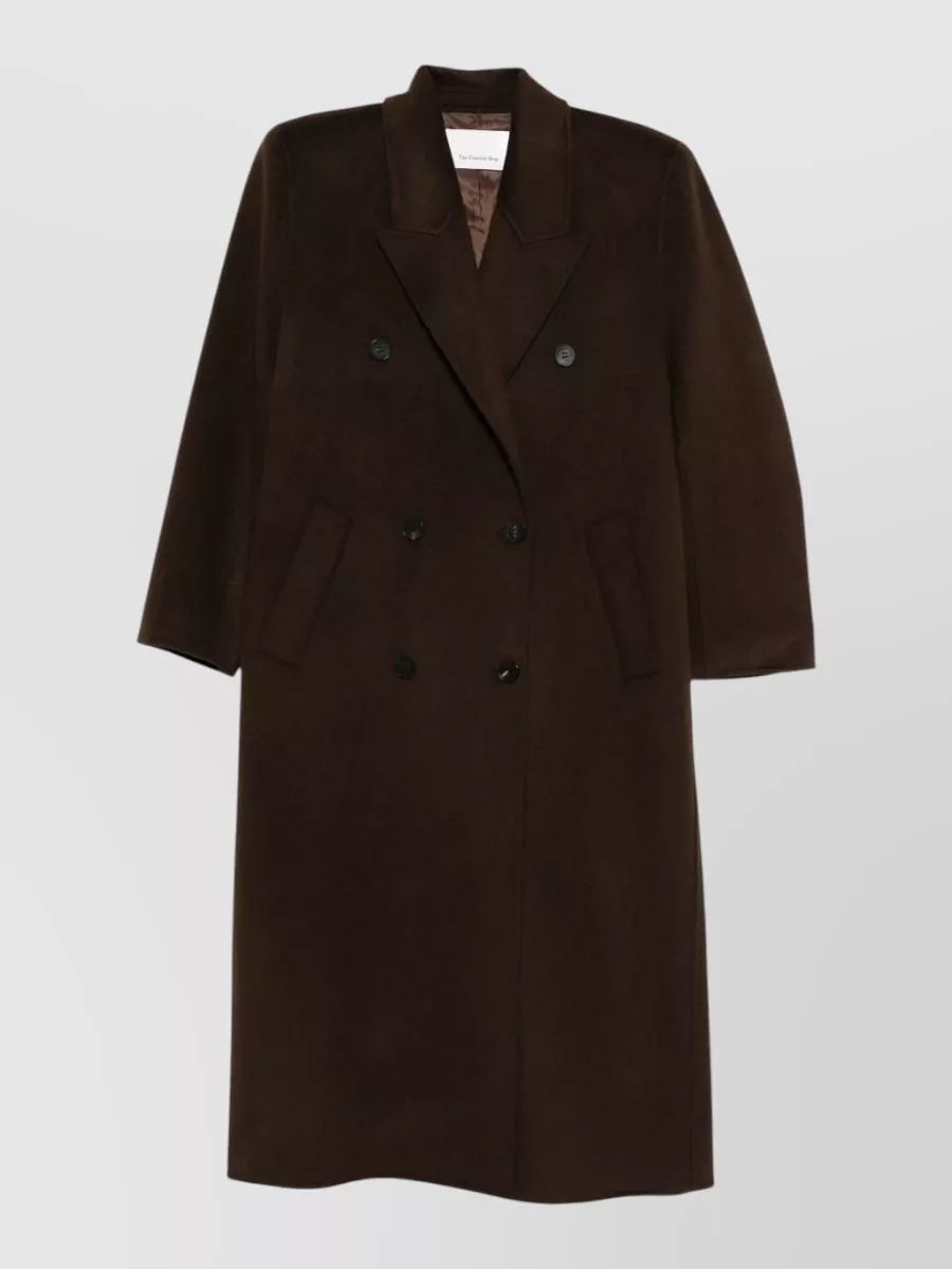 The Frankie Shop wool oversized double-breasted coat