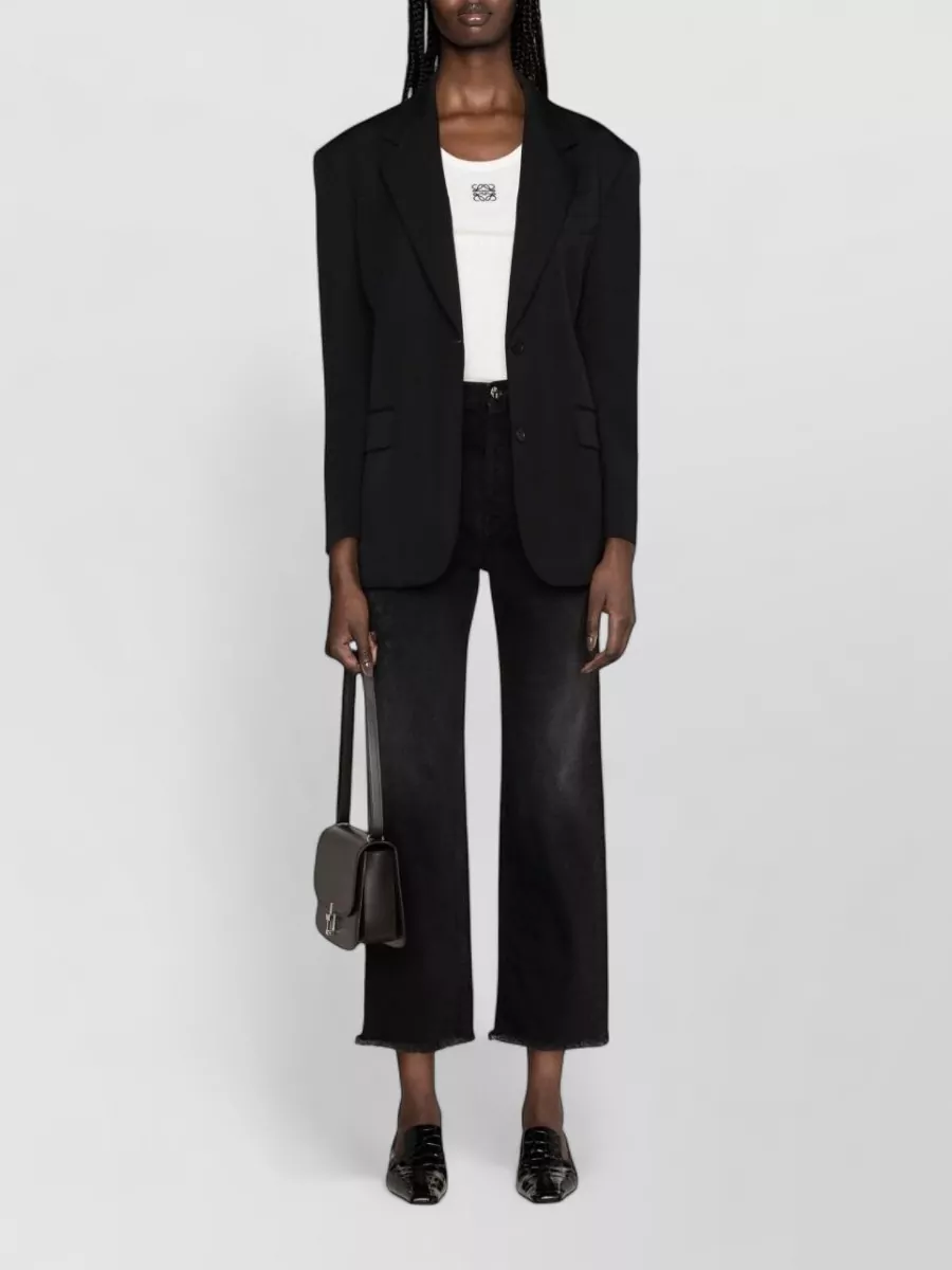 Totême Denim High-Rise Straight-Leg Cropped Jeans