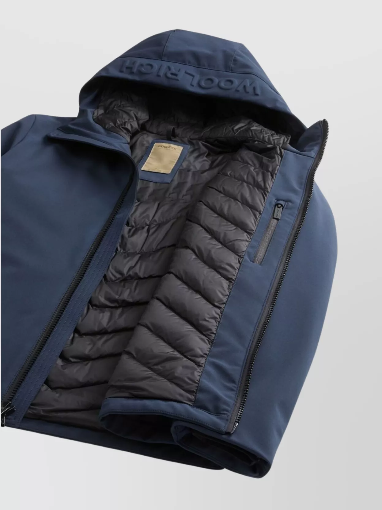 Woolrich Logo Embroidered Puffer Jacket