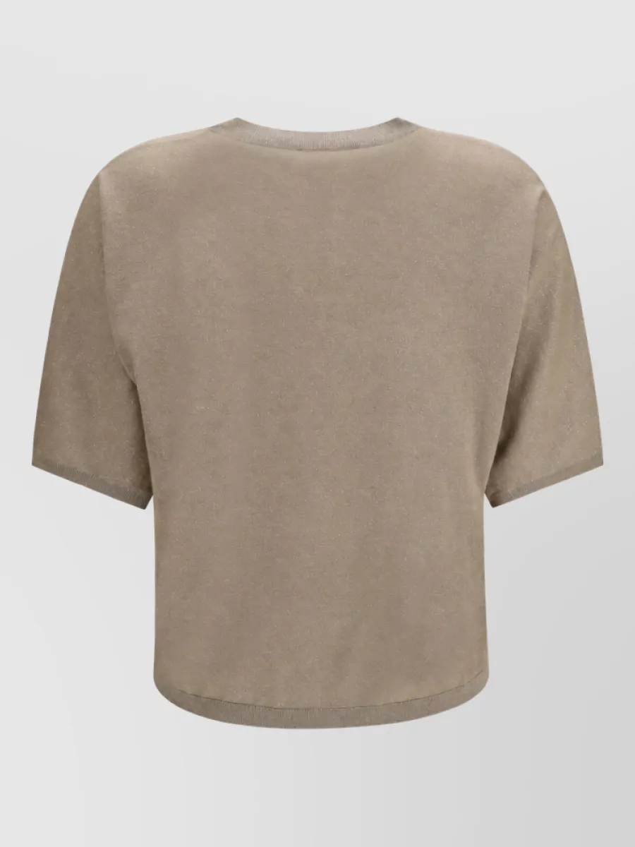 Brunello Cucinelli Cashmere Silk Short-Sleeve Sweater