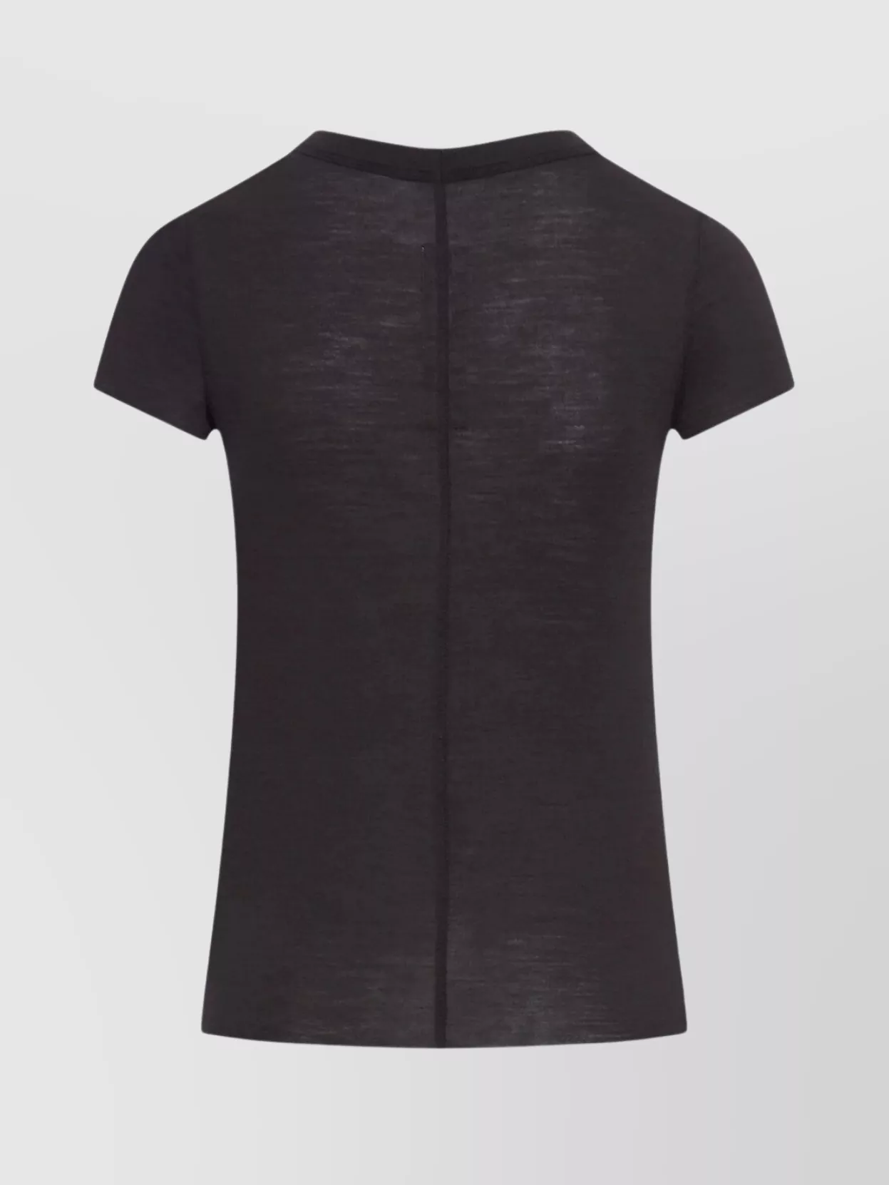 Rick Owens Sheer Fabric Cropped Level T-shirt In Blue