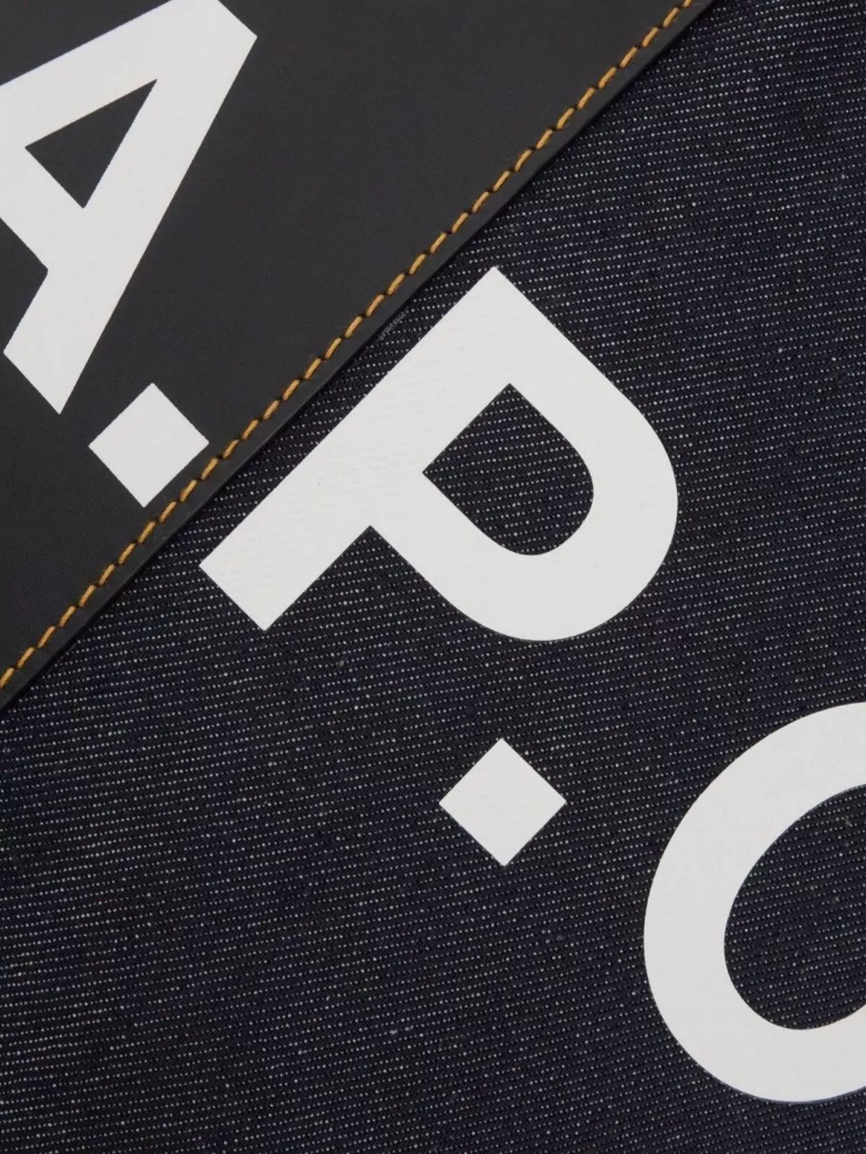 Apc Multicolor Denim And Fabric Axel Shoulder Bag In Black