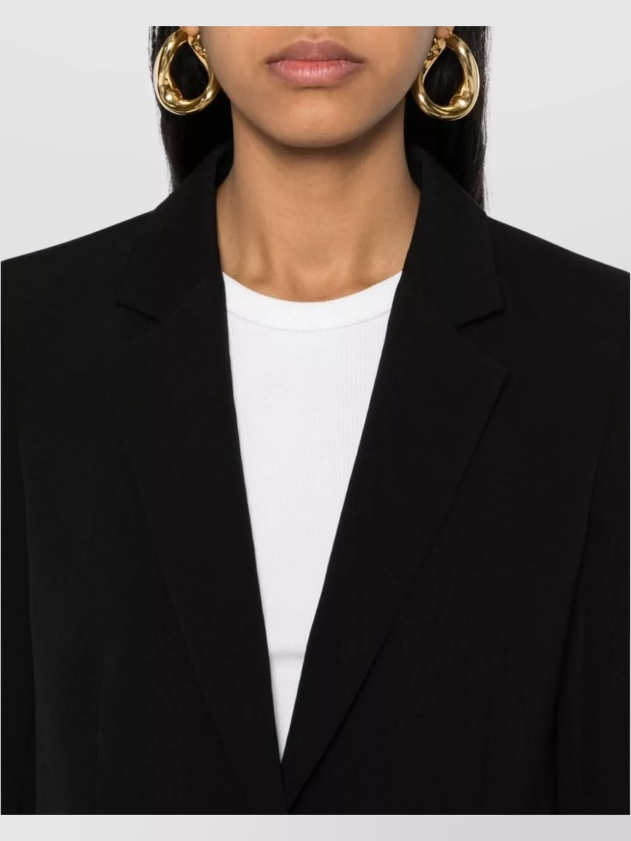 Stella Mccartney Wool Stretch Blazer Notched Lapels