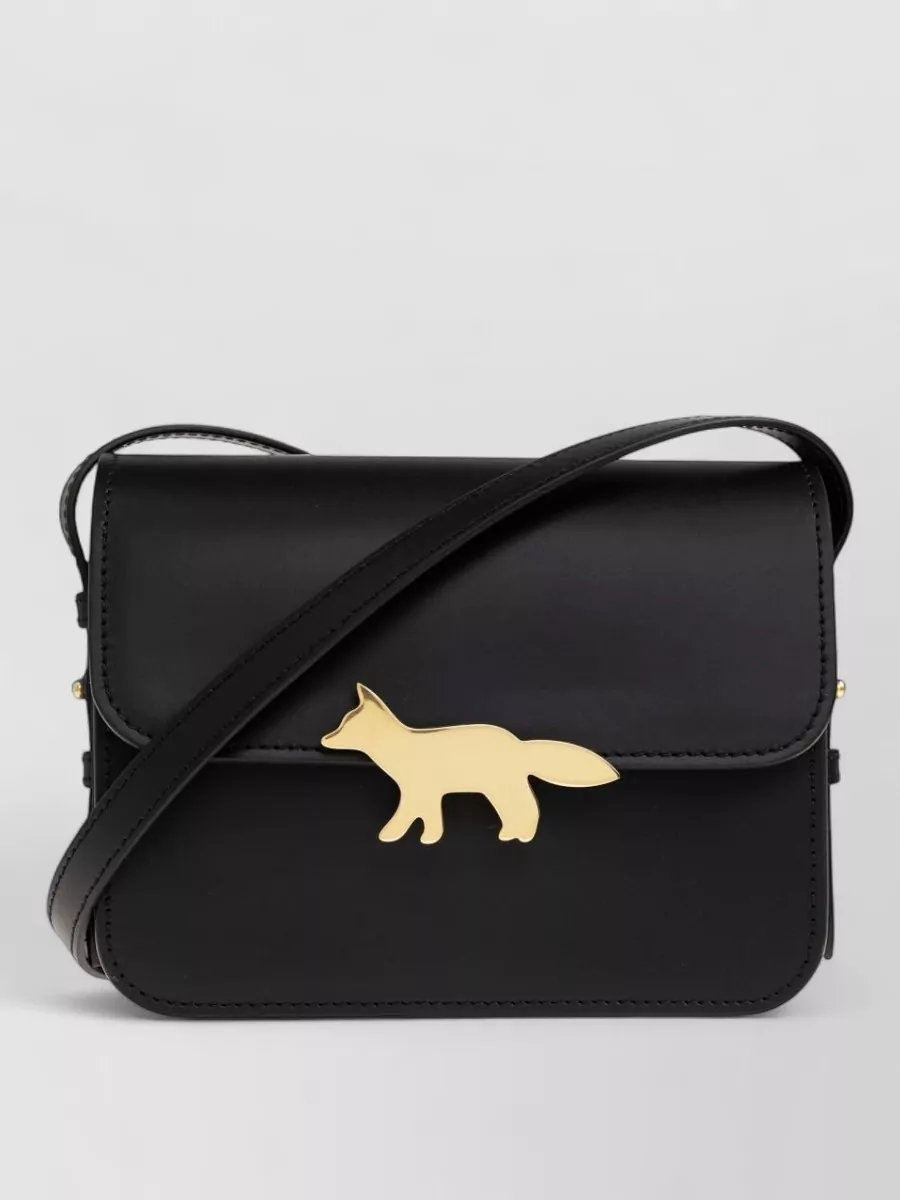 Maison Kitsuné leather crossbody bag