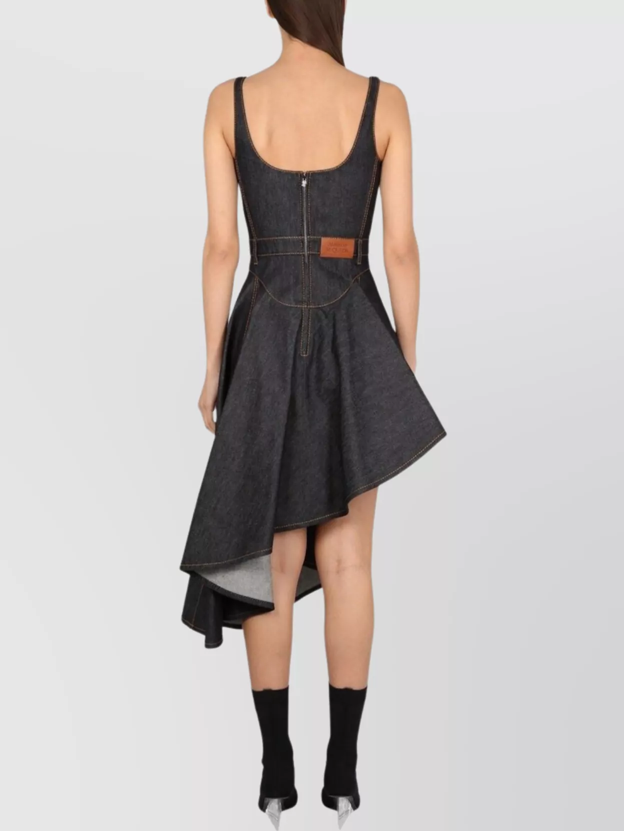 Alexander Mcqueen Asymmetric Hem Sleeveless Dress