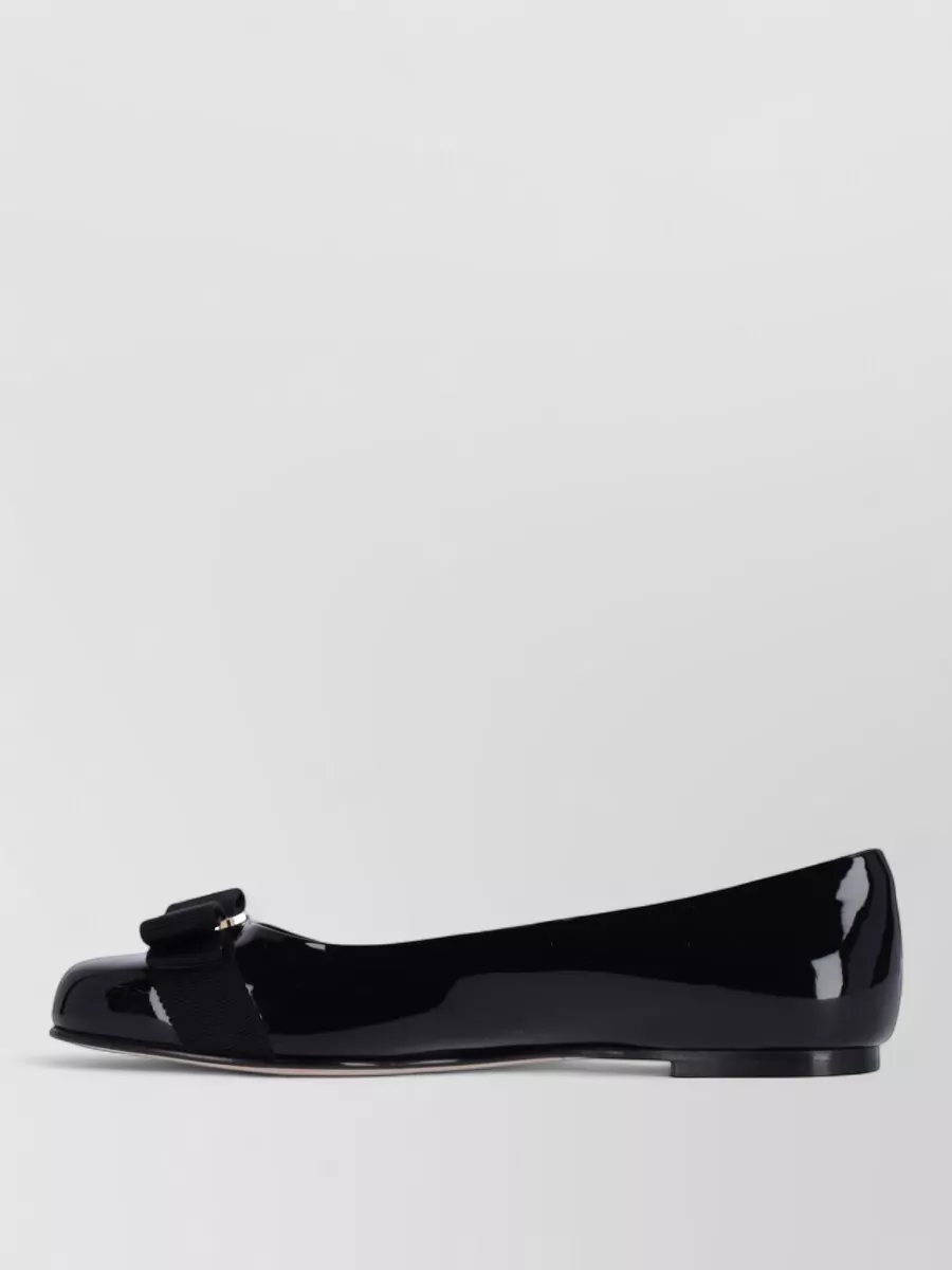 Ferragamo Ballerina Shoes With Round Toe And Bow
