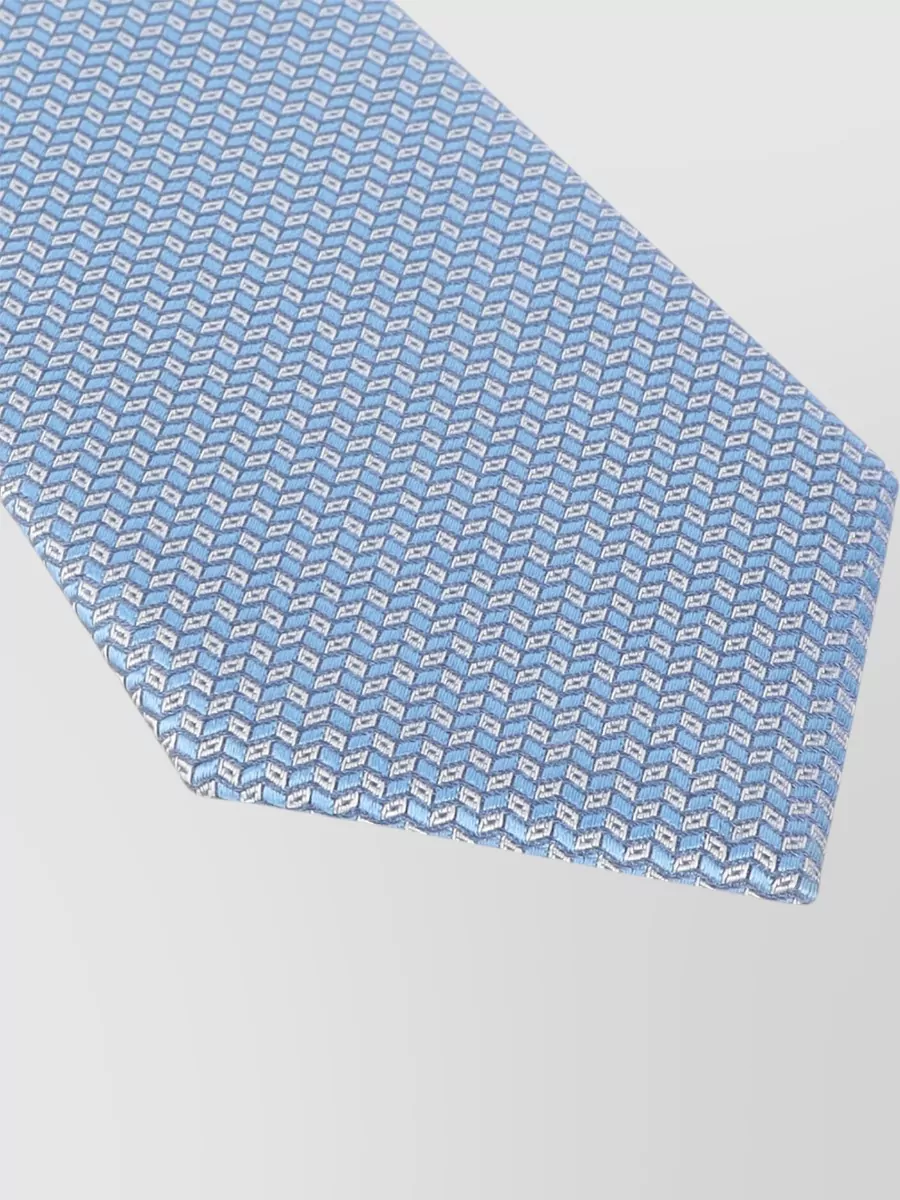 Giorgio Armani Tie Slim Design Geometric Pattern Menswear