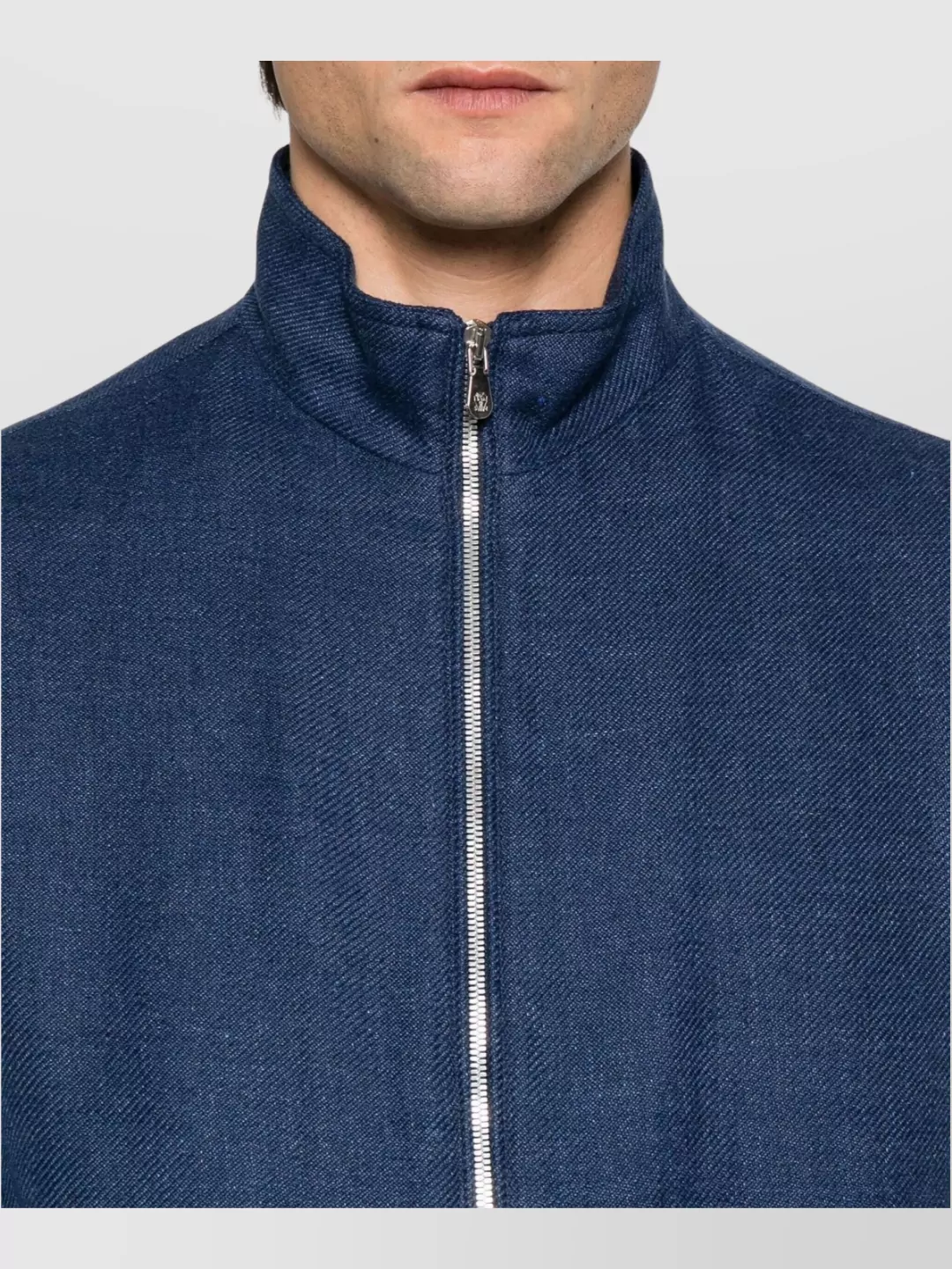 Brunello Cucinelli High Collar Long Sleeve Jacket With Pockets