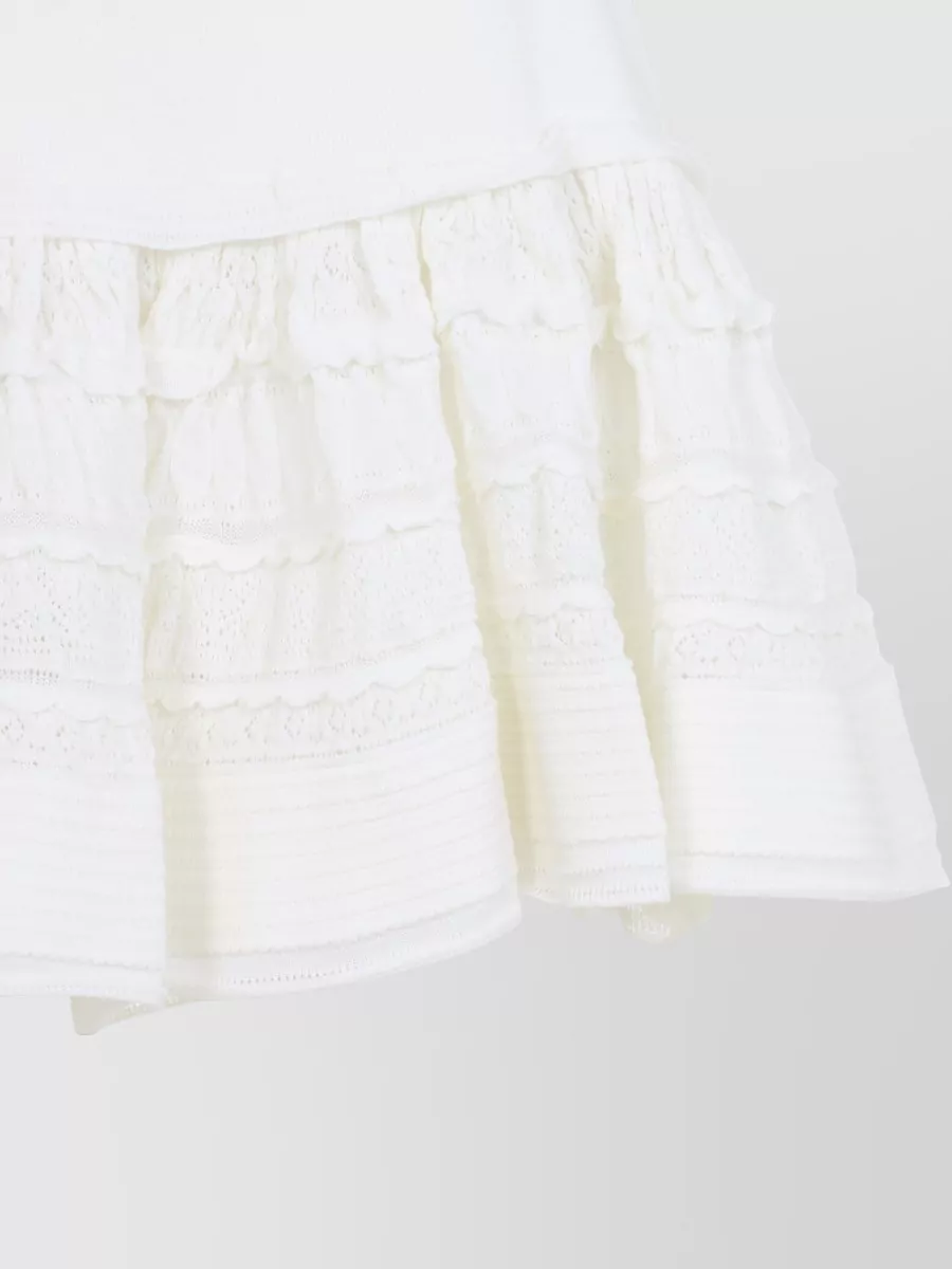 Alaïa Ruffle Skirt Flared Silhouette Lace Tiers