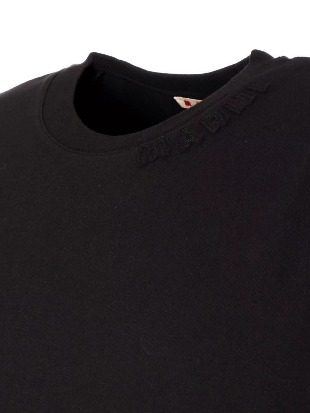 Shop Marni Crewneck Embroidered Detail Short Sleeves T-shirt