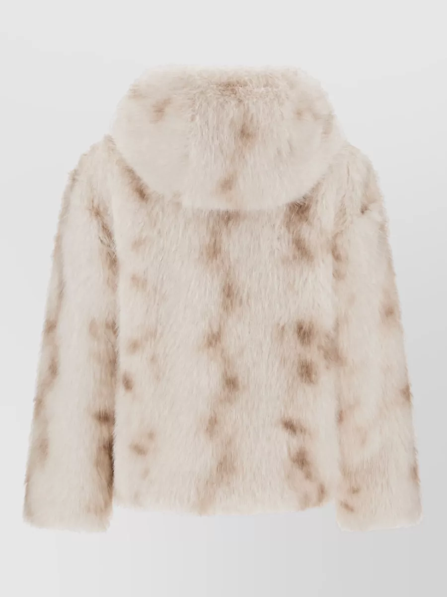 Herno Faux Fur Hooded Bomber Jacket