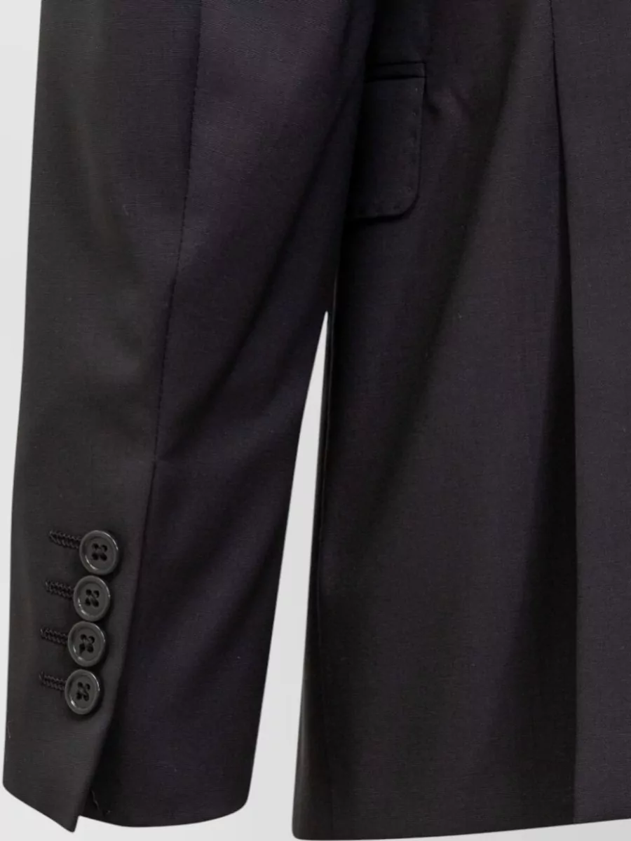 Emporio Armani Virgin Wool Single-Breasted Coat