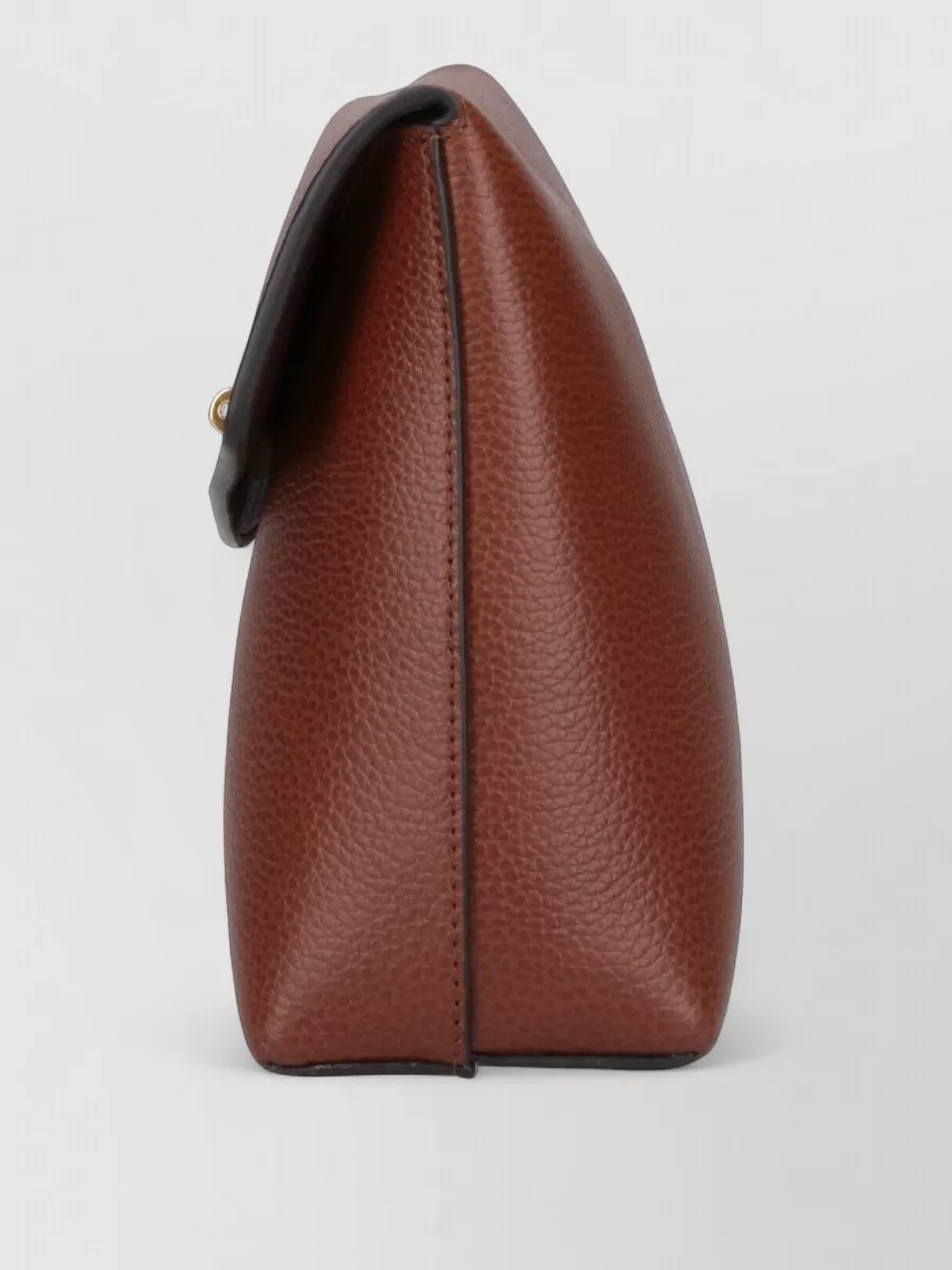 Mulberry Clutch Bag Gold Tone Hardware Pebbled