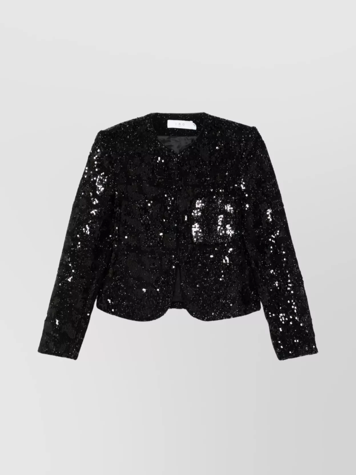Iro Sequin embellished cropped length round neck jacket