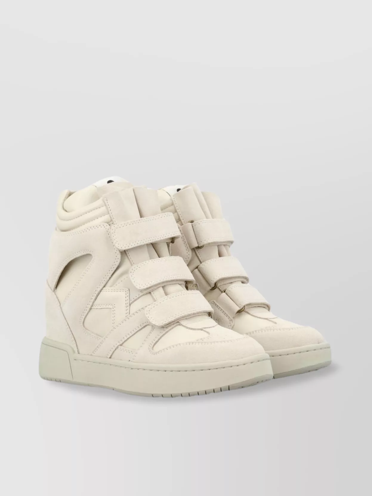 Isabel Marant Suede High-top Sneakers In White