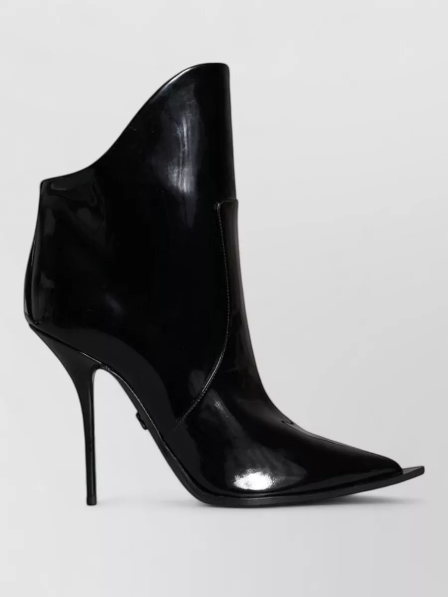 Dolce&Gabbana Patent Leather Pointed Ankle Boots