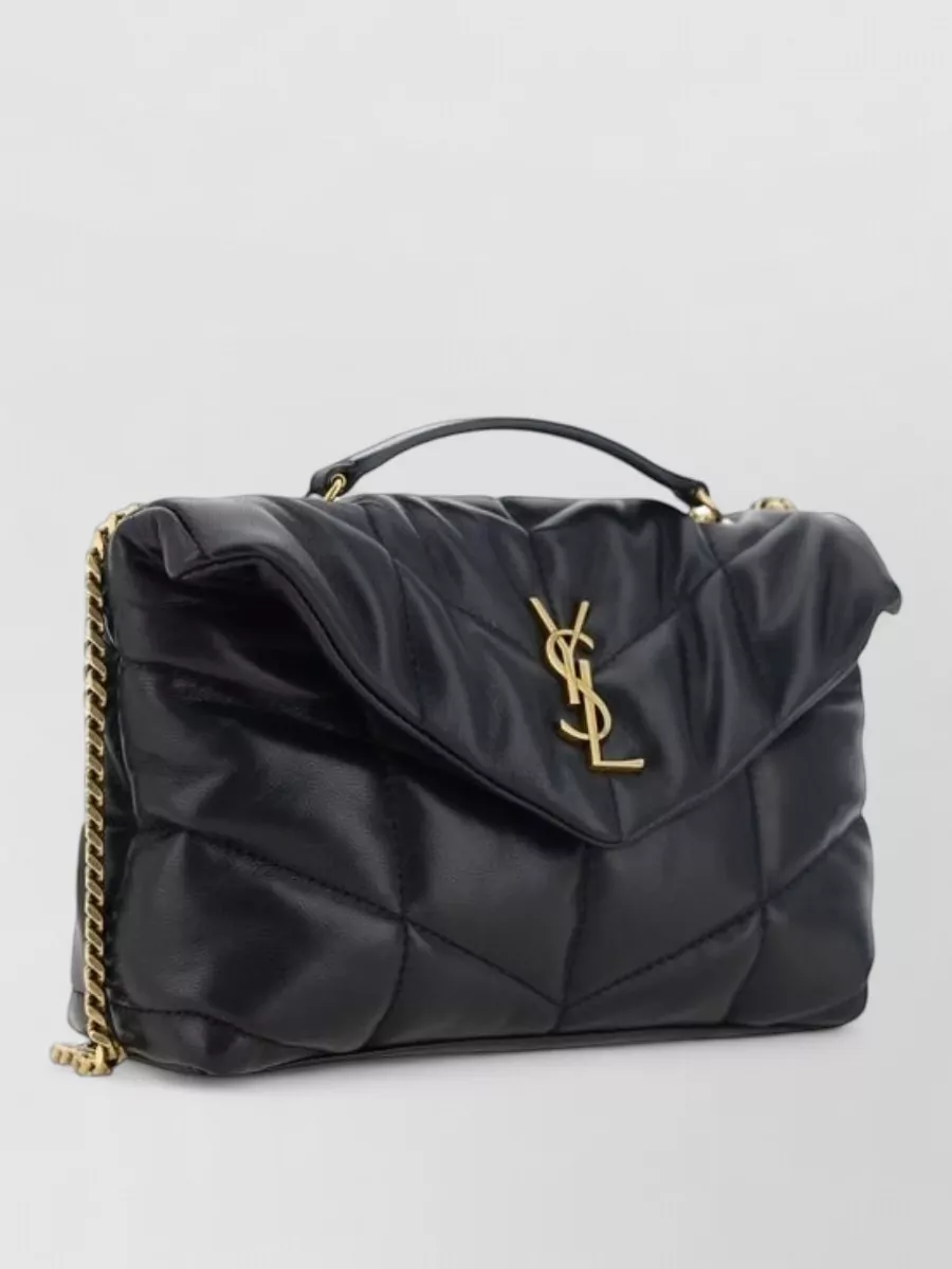 Saint Laurent Puffer Lambskin Shoulder Bag