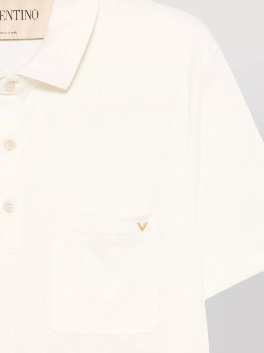 Valentino Cotton Piqué Short-Sleeve Polo Shirt