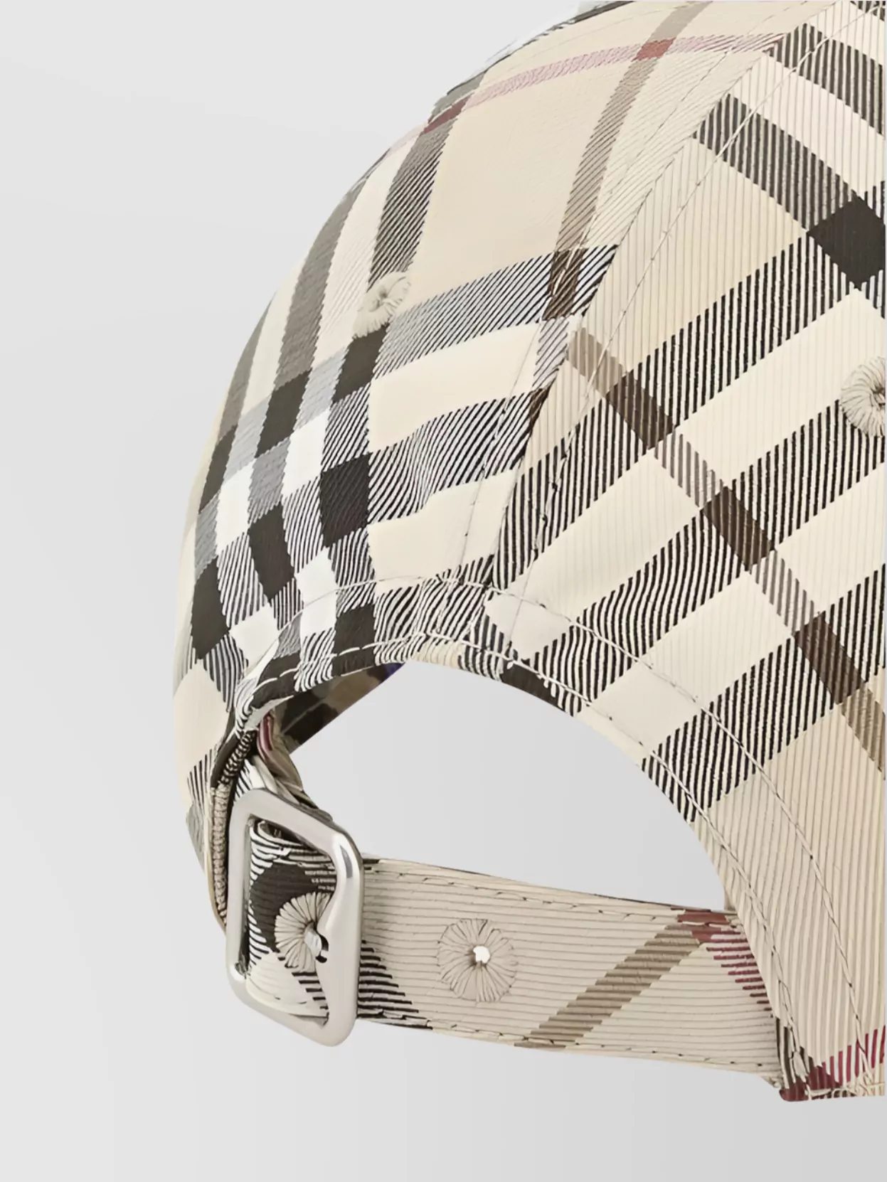 Burberry Checkered Baseball Cap Curved Brim