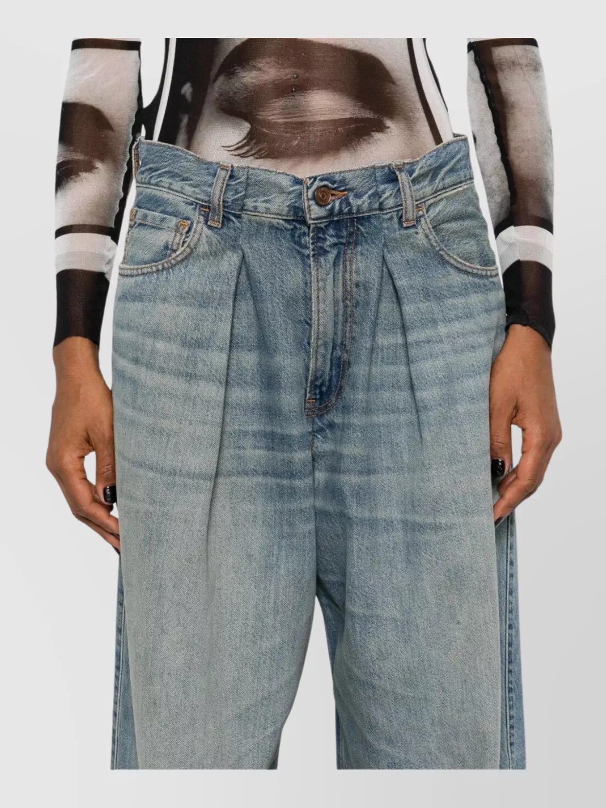 Haikure Tencel Pantalon Bleu Bonbon