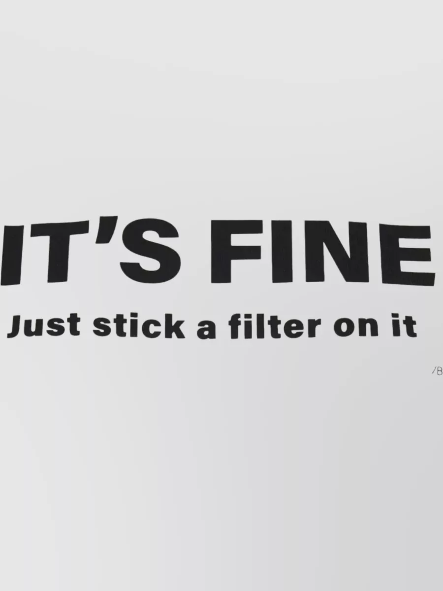 Victoria Beckham Just Stick A Filter On It Slogan T-shirt Clothing In White