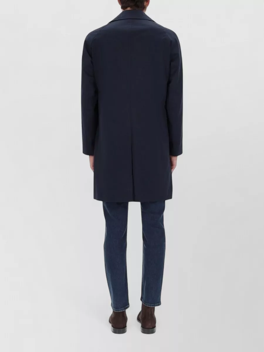 Boss Long Sleeve Coat With Notched Lapel And Pockets