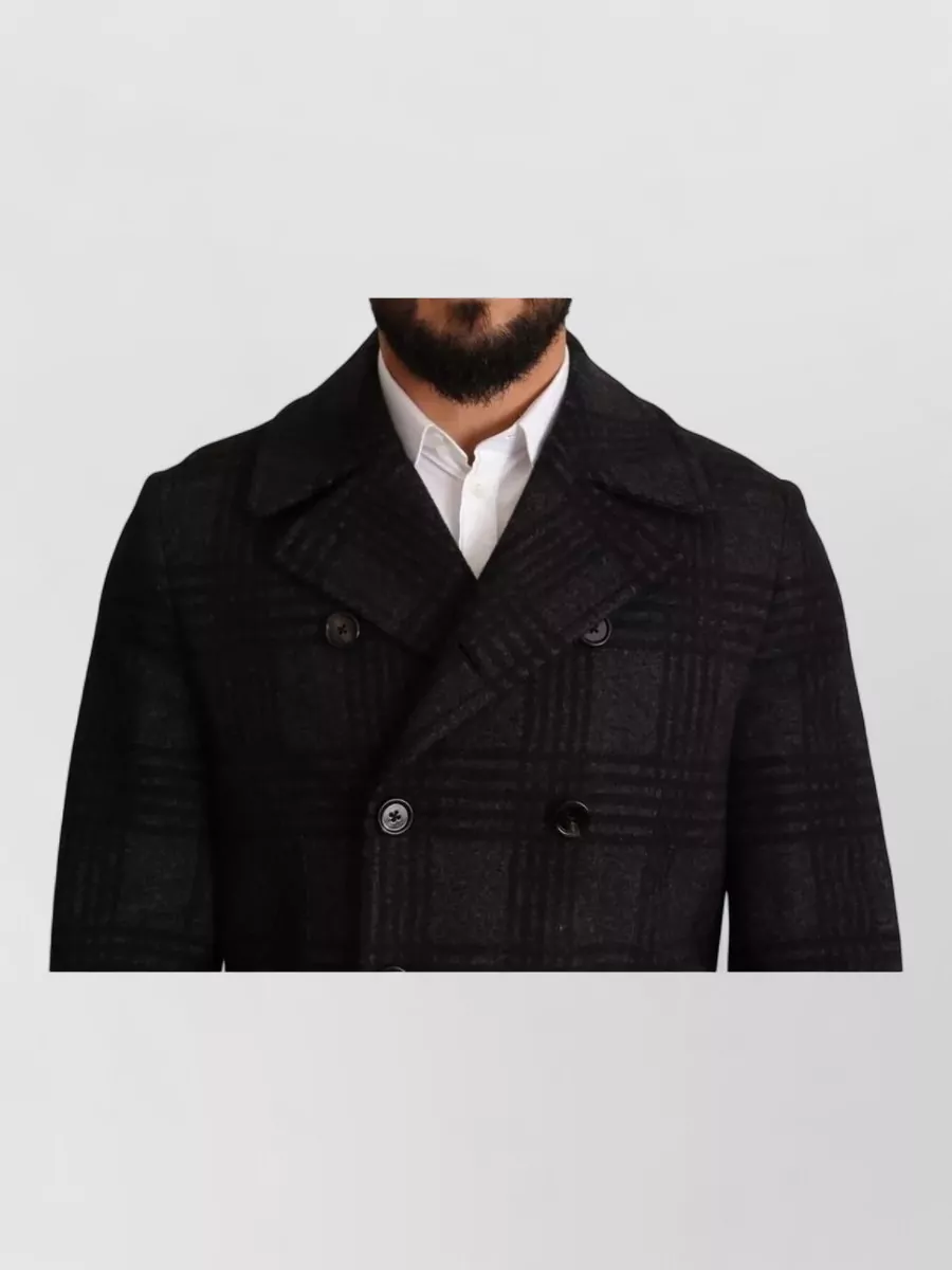 Dolce&Gabbana Checked Double-Breasted Peacoat