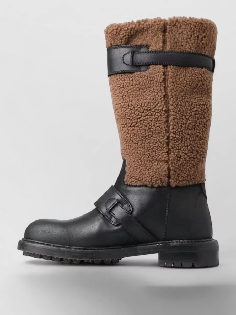 Dolce&Gabbana Leather Shearling Boots