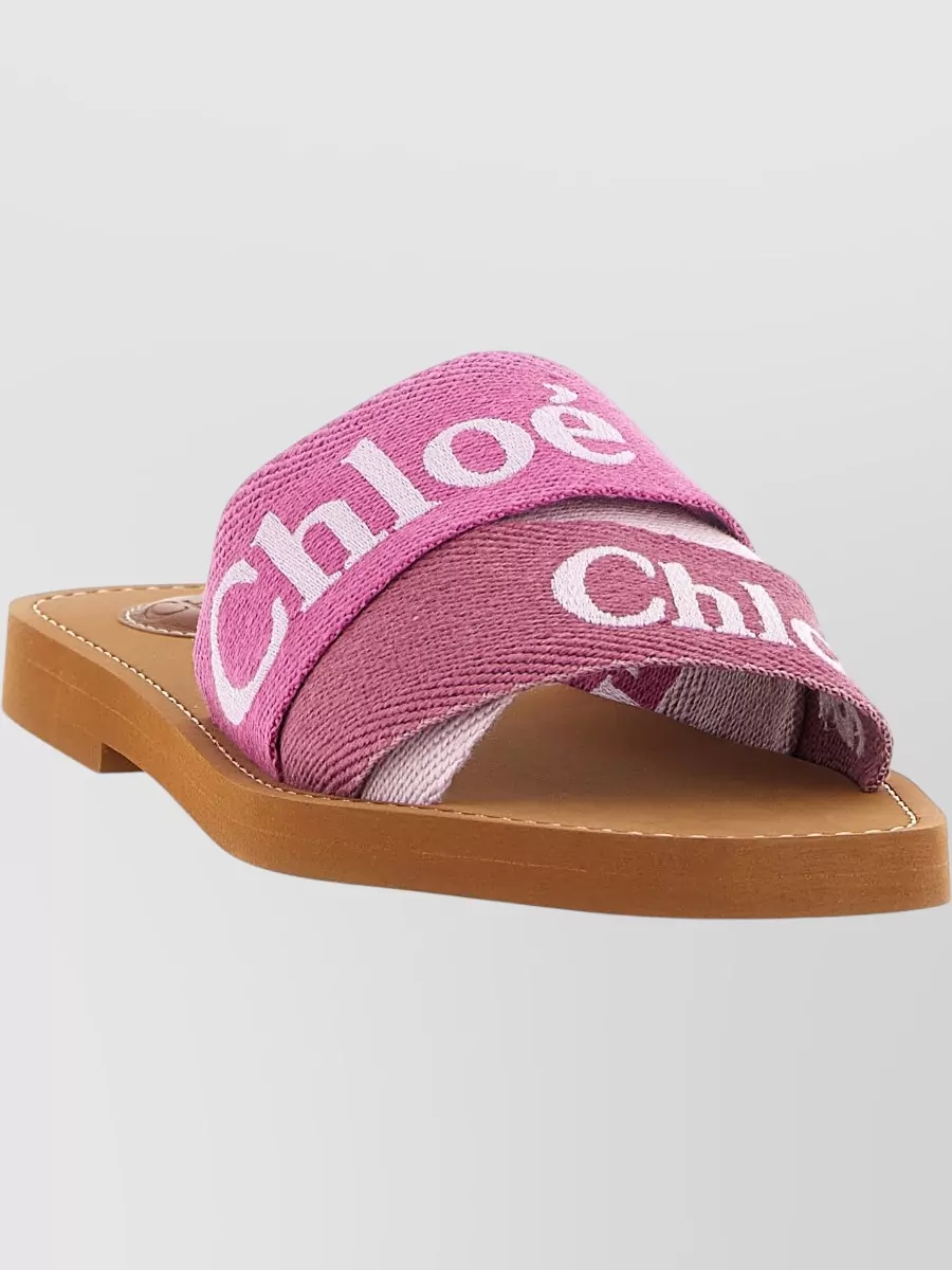 Chloé Linen Woody Sandals