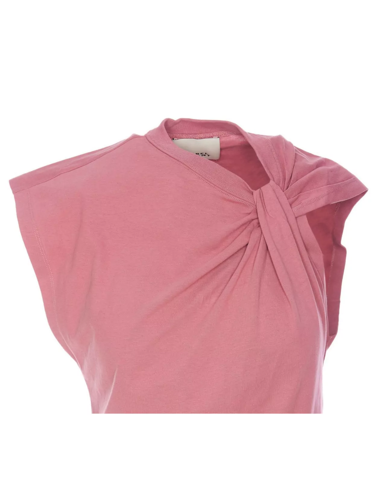 Isabel Marant Front Bow Crewneck Top With Knot Detail