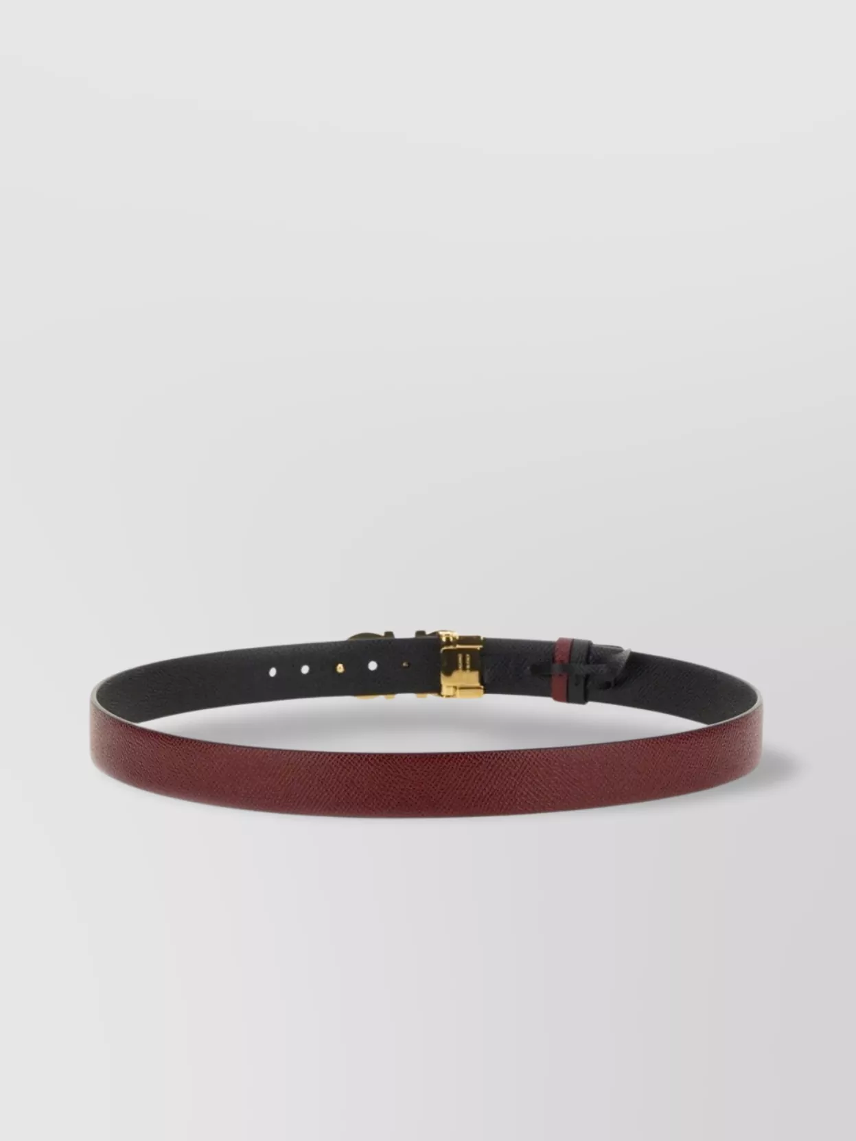 Ferragamo Reversible Belt With Gold-Tone Buckle Hooks