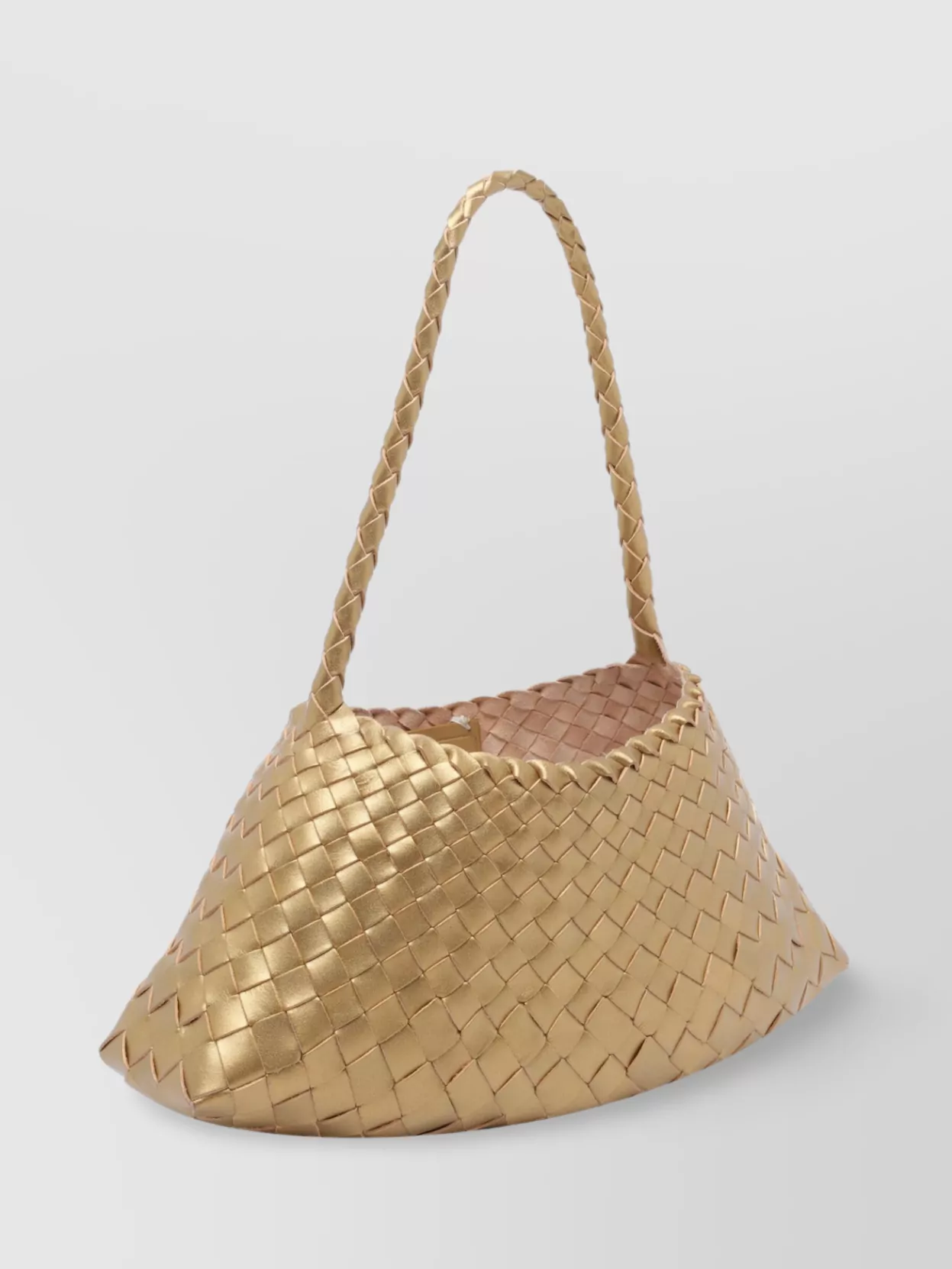 Dragon Diffusion Woven Leather Basket Shoulder Bag